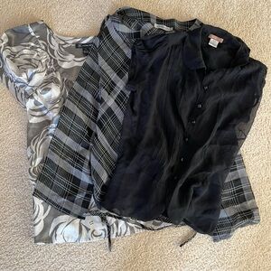 Y2K Style Blouse Trio